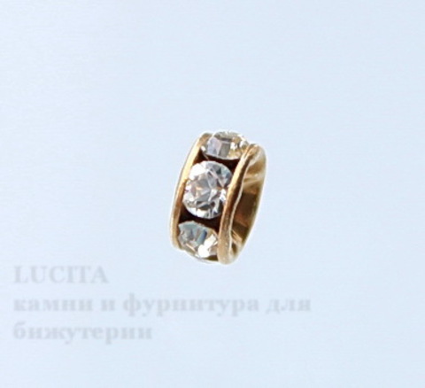 77504 Бусина - рондель Сваровски Crystal (цвет - античное золото) 4х2 мм ()