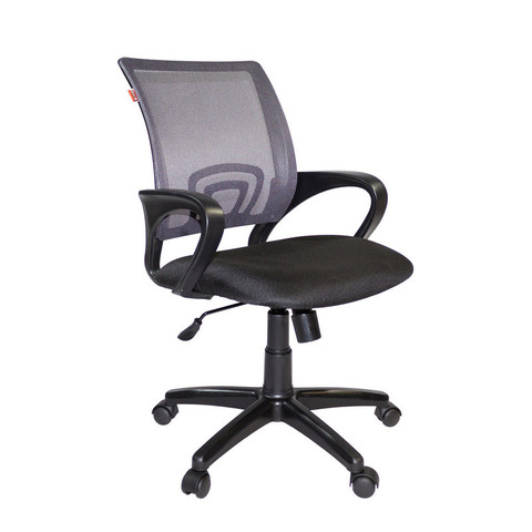 Кресло офисное Easy Chair 304 черное/серое (ткань/сетка/пластик)