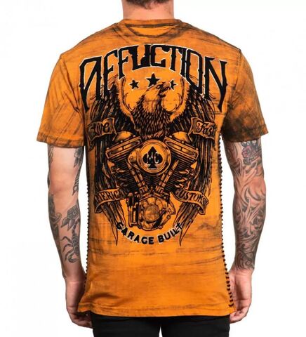 Affliction | Футболка мужская AC WIND RIDER Orange A25583 сзади