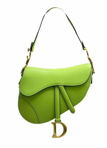 Сумка Dior Saddle с ремнем салатовый