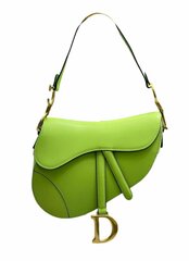 Сумка Dior Saddle с ремнем салатовый