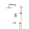 Am.Pm FB85A3RH10 X-Joy, набор: встроеный см-ль д/в/душа, верхний душ 220 мм, излив, ручн.душ, хром