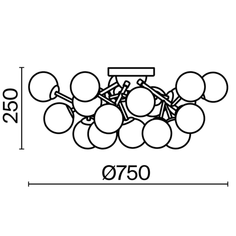 Потолочная люстра Maytoni Dallas MOD545CL-20B