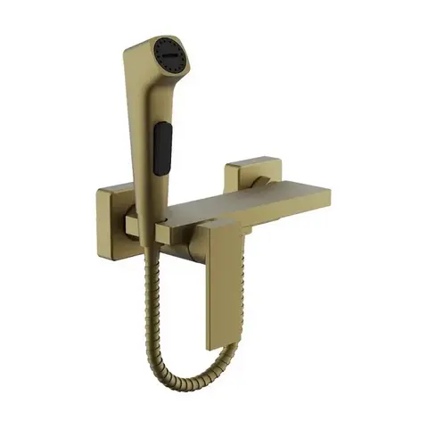 Смеситель гигиенический BELZ B55653-5 латунь, брашированное золото