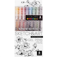 Набор гелевых ручек 8цв 0,5мм 