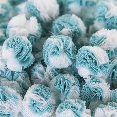 Sale Декоративное украшение Помпончики, 1,5 см, Белый/Аквамарин, 50 шт.