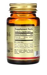 Solgar Витамин B6, 100 мг, 100 растительных капсулюн