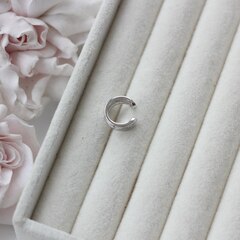 Кафф с отверстием для подвесок 12*5 мм, родий, Ш136