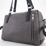 Сумка Саломея 1105 македония серый + черный