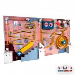 Интерактивная игровая стена «Котолабиринт энергия», 3,5×1,8×0,6 м