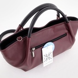 Сумка Саломея 362 наппа бордо + черный