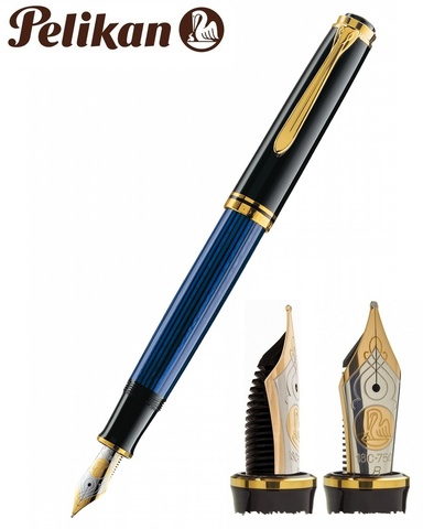 Ручка перьевая Pelikan Souverän® M 800, Blue and Black, M (995951)