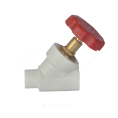 Клапан (вентиль) PP-R запорный белый Дн 25х45гр внутр/наруж пайка RTP (РосТурПласт) 14220