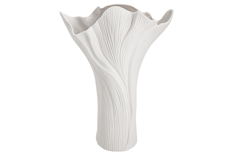 Ваза для цветов 34см Home & Style Факел Diana белая