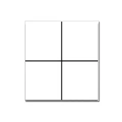 Самоклеящаяся плитка ПВХ Плитка белая (крупная) 300х300 мм