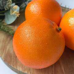 Апельсины крупные, Фрукты декоративные, муляжи, 7,5 см, набор 3 штуки.