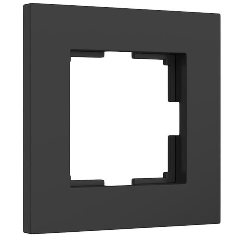Рамка на 1 пост. Цвет Чёрный софт. Werkel(Веркель). Slab. a062799 / W0012908