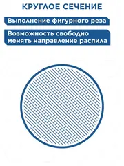 Полотно ножовочное по плитке КОБАЛЬТ 300 мм, струна карбид-вольфрамовая, зерно 60 (1шт), блистер (248-344)