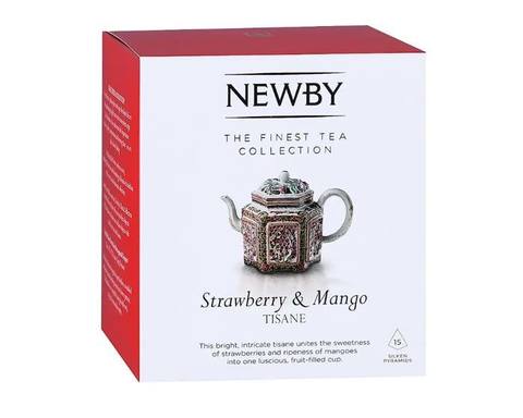 Чай травяной в пирамидках Newby Strawberry & Mango, 15 пак/уп