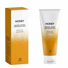 Маска для лица с мёдом, прополисом и пятью ягодными экстрактами Honey Smooth Velvety and Healthy Skin Wash Off Mask Pack