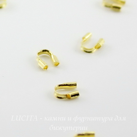 Защита ланки (тросика) от перетирания 4,5х4 мм (цвет - золото), 10 штук