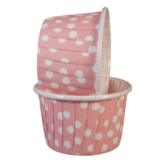 Капсула усиленная Нежно-розовая в белый горох 1 шт