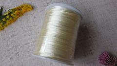 Шнур круглый атласный (для воздушных петель), 2 мм, кремовый