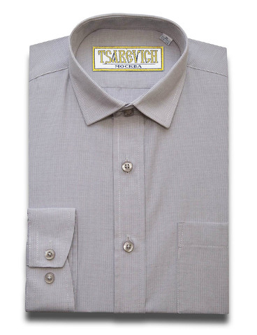 Классическая сорочка серого цвета TSAREVICH