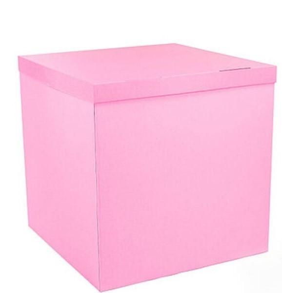 Коробка для шаров (розовая) 60*80*80 см (Ш*Д*В)