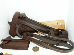 Leather holster for Luger P08 and Walther P38