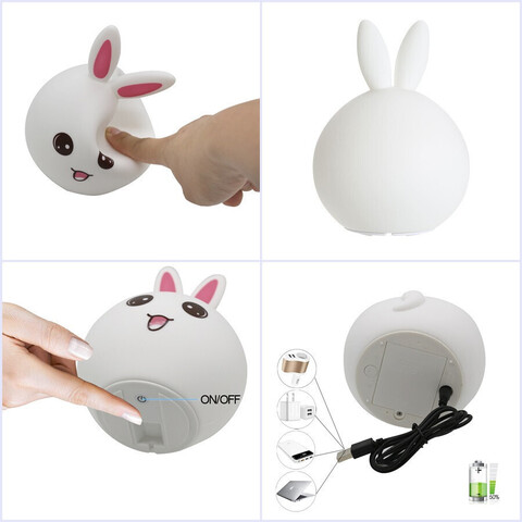 Ночник силиконовый Кролик Rabbit Silicone Lamp с пультом