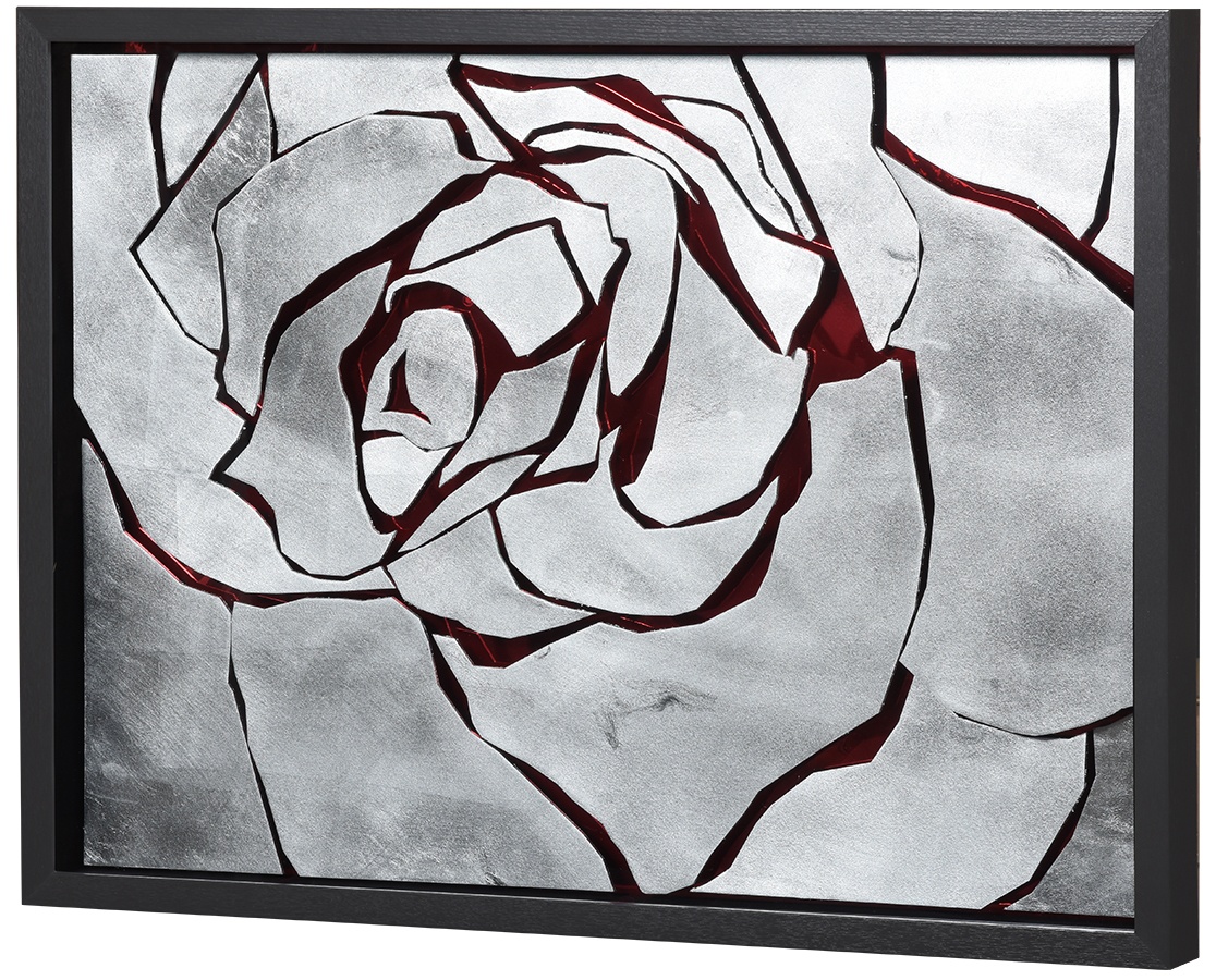 Панно Роза плитка-мозаика из стекла купить оптом в Москве