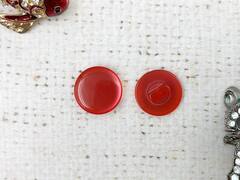 Пуговицы блузочные на ножке "карамелька", d 1,5 см, красный