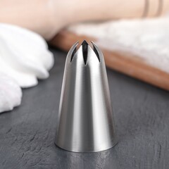 Насадка кондитерская «Закрытая звезда», d=3 см, выход 0,6 см, нержавеющая сталь