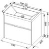 Aquanet 212835 Тумба с раковиной Aquanet Латина 70 белый (2 ящика) (212835)