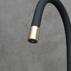 Lemark LM5083LGN-Black Смеситель для кухни с гибким изливом с подключением к фильтру питьевой воды, высота излива 32 см, длина 20 см, нерж. сталь / светлое золото нано