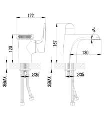 Смеситель для умывальника с каскадным изливом LEMARK SHIFT – LM4346C
