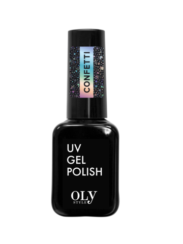 OLYSTYLE Топовое покрытие без липкого слоя Glitter Top Coat тон 02 confetti