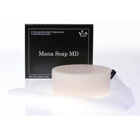 GHC Placental Cosmetic: Детокс-мыло для клеточного обновления с гликолевой кислотой 10% (JBP Mana Soap MD 10%)