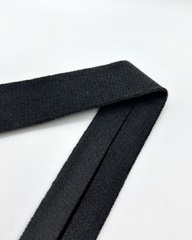 Тесьма для окантовки из бархата, цвет: чёрный, ширина 25мм