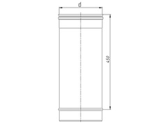 Дымоход 0,5м (430/0,5мм) D120