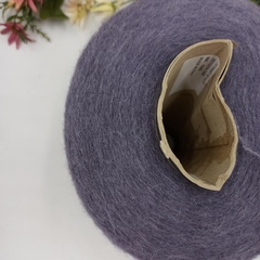 Альпака на шёлке арт Alpaca Baby Seta 04 Дымчатый фиолетовый