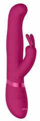 Розовый вибромассажер-кролик Izara - 22 см. - 