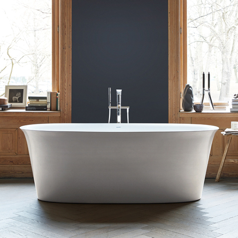 700469000000000 Duravit White Tulip Ванна акриловая 1800х900хh630 мм , отдельност., с бесш.панелью и рамой, с 2 накл для спины, со спец сливом и переливом, цвет белый