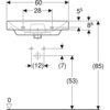 Geberit 500.229.01.1+500.352.JR.1 500.229.01.1+500.352.JR.1 Smyle Square Раковина 60х48 см+Smyle Square Шкафчик под раковину 60 см, высота 61.7 см, цвет "пекан"