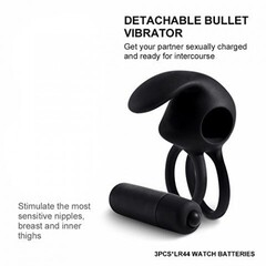 Эрекционное виброкольцо Power DUO clit cockring