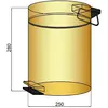 Boheme 10426-G Ведро с педалью Gold