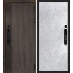 Купить Входная дверь Вертикаль смарт дымчатый камень дуб морёный панель гладкая бетон