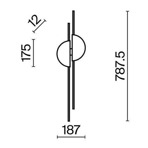Настенный светодиодный светильник Maytoni Skyline MOD179WL-L22W4K1