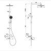 WONZON & WOGHAND STICK WW-88739903-BG Душевая система с термостатом, Брашированное золото